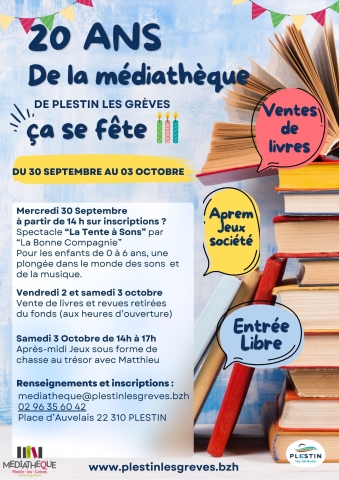 La Médiathèque de Plestin fête ses 20 ans !